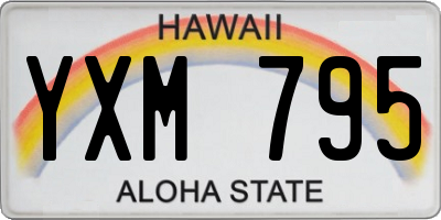 HI license plate YXM795