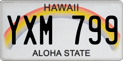 HI license plate YXM799
