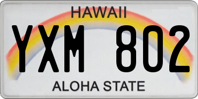 HI license plate YXM802