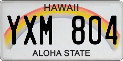 HI license plate YXM804