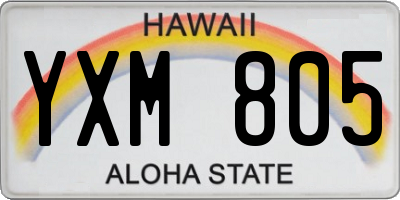 HI license plate YXM805