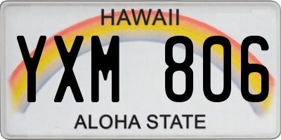 HI license plate YXM806