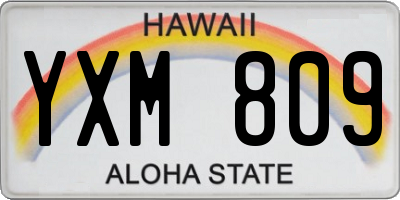 HI license plate YXM809