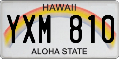 HI license plate YXM810