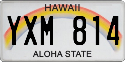 HI license plate YXM814