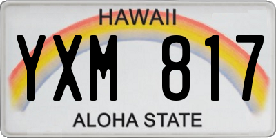 HI license plate YXM817