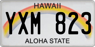 HI license plate YXM823