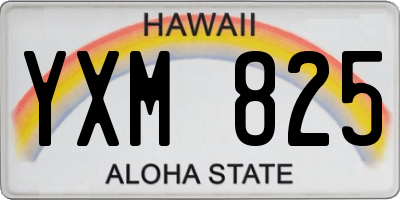 HI license plate YXM825