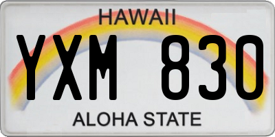 HI license plate YXM830