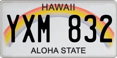 HI license plate YXM832