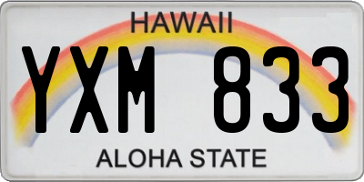 HI license plate YXM833