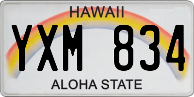 HI license plate YXM834