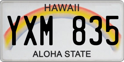 HI license plate YXM835