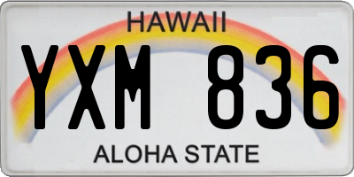 HI license plate YXM836