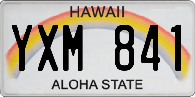HI license plate YXM841