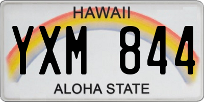 HI license plate YXM844