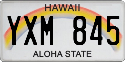 HI license plate YXM845