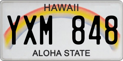 HI license plate YXM848