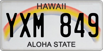 HI license plate YXM849