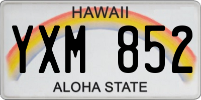 HI license plate YXM852