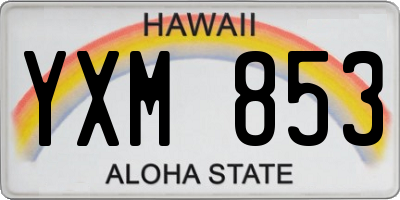 HI license plate YXM853