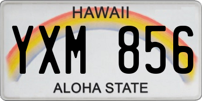 HI license plate YXM856