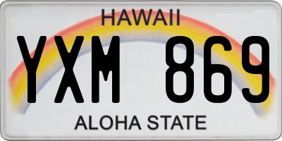 HI license plate YXM869