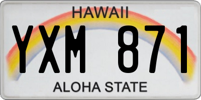 HI license plate YXM871