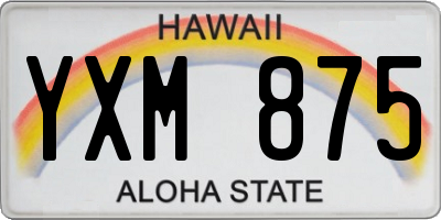 HI license plate YXM875