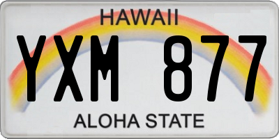 HI license plate YXM877