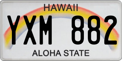 HI license plate YXM882