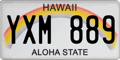 HI license plate YXM889