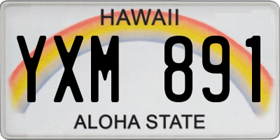 HI license plate YXM891