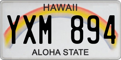 HI license plate YXM894