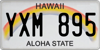 HI license plate YXM895