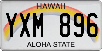 HI license plate YXM896