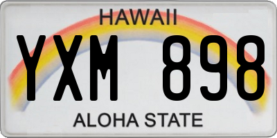 HI license plate YXM898