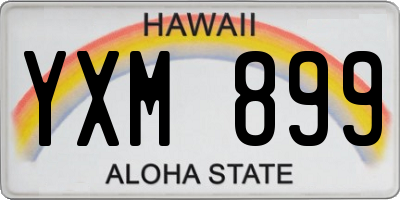 HI license plate YXM899