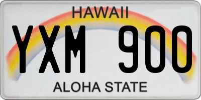 HI license plate YXM900