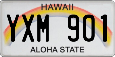 HI license plate YXM901