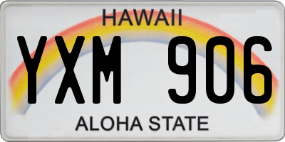 HI license plate YXM906