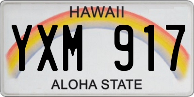 HI license plate YXM917