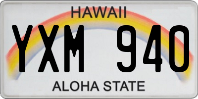 HI license plate YXM940
