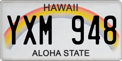 HI license plate YXM948