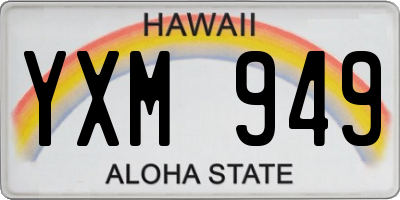 HI license plate YXM949