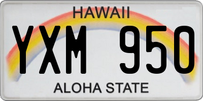 HI license plate YXM950