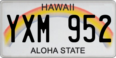 HI license plate YXM952