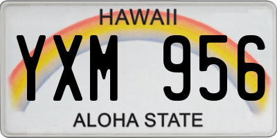 HI license plate YXM956