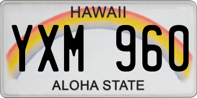 HI license plate YXM960
