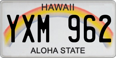 HI license plate YXM962